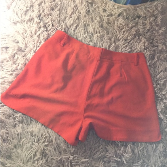 Orange / red business casual shorts. - Picture 3 of 4